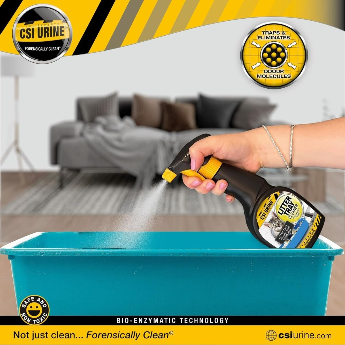 CSI Urine Litter Tray Cleaner Spray 500ml - 500ml