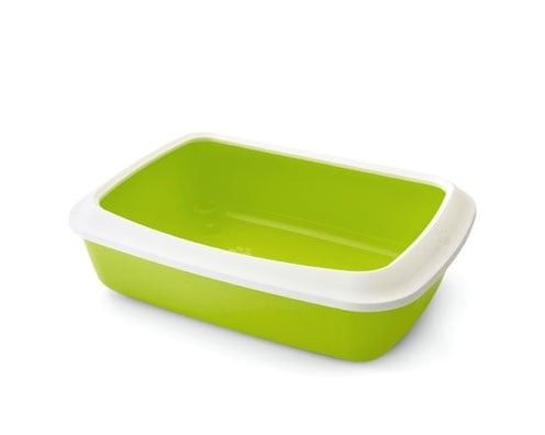 Savic Iriz Cat Litter Tray with Rim - LIME GREEN 50CM