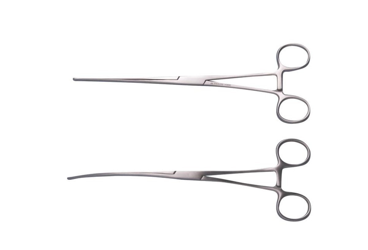 Intestinal forceps curved, 23cm