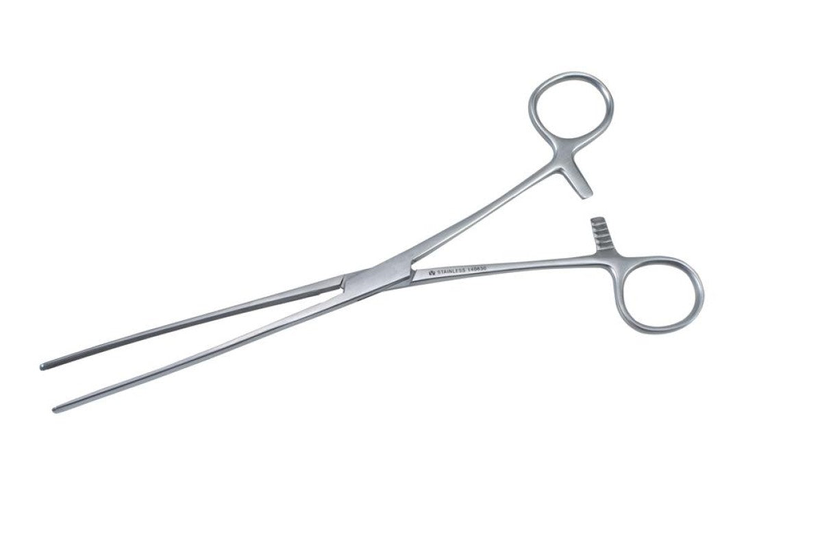 Intestinal forceps straight, 23cm