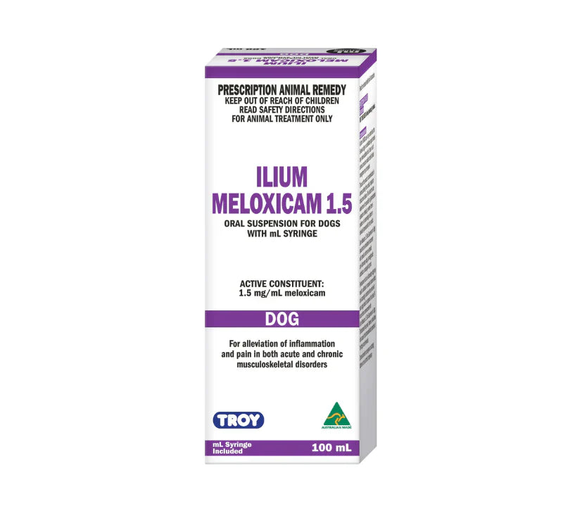 ilium Meloxicam Suspension 1.5 for Dogs 100ml