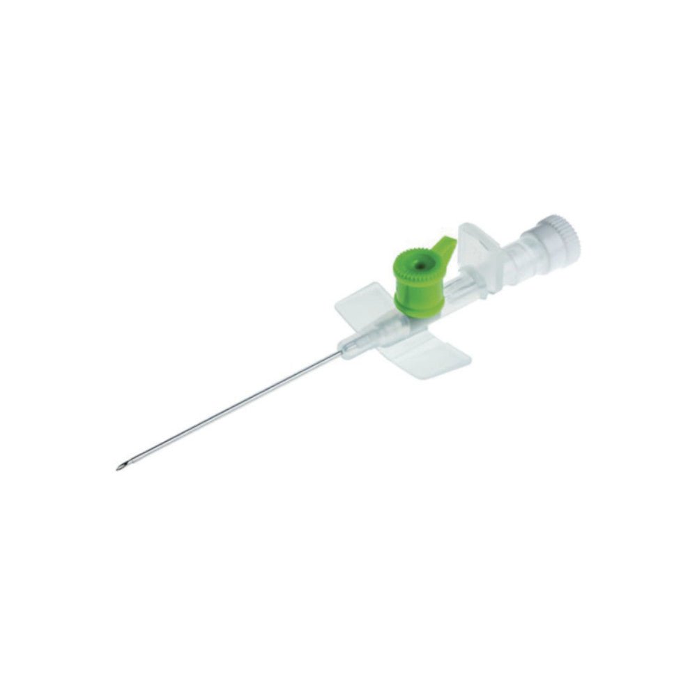 I.V. catheter with injection port and wings - G18, 45mm, 1.3mm, green 50's - Shopivet.com