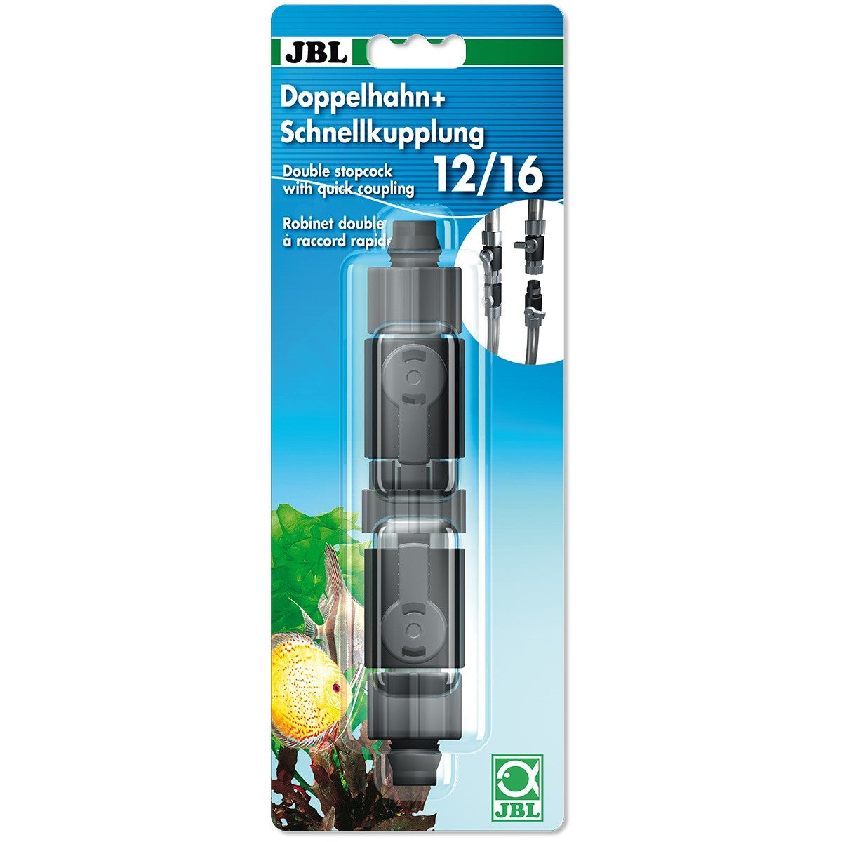 JBL double stopcock+quick coupling 12/16
