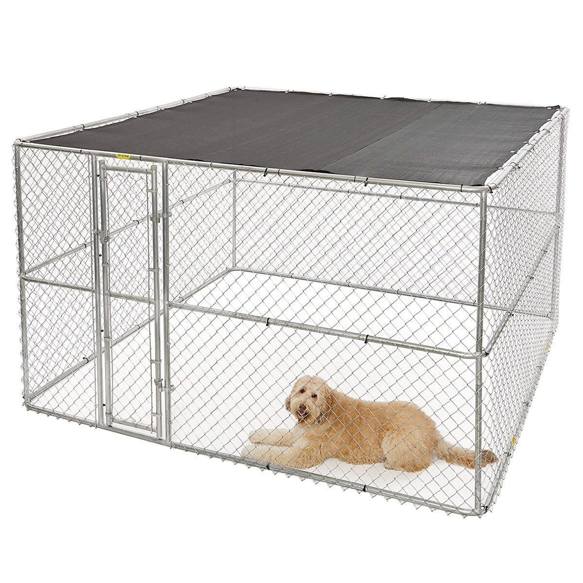 K9 Extra - Large Steel Chain Link Portable Kennel - Shopivet.com