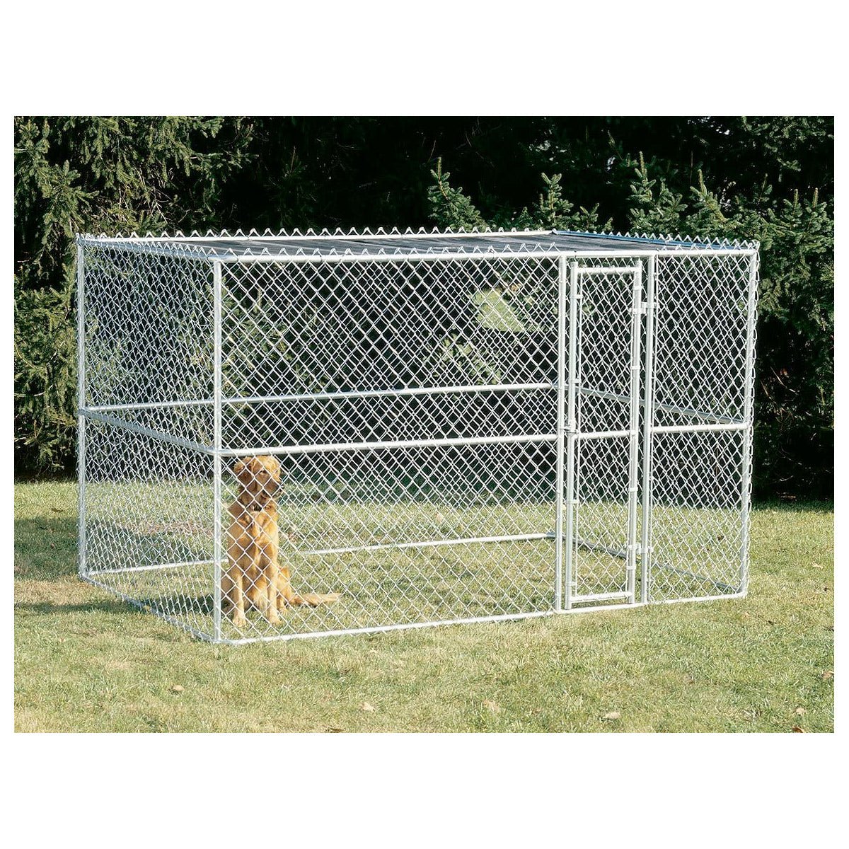 K9 Large Steel Chain Link Portable Kennel - Shopivet.com