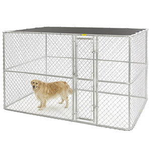 K9 Large Steel Chain Link Portable Kennel - Shopivet.com