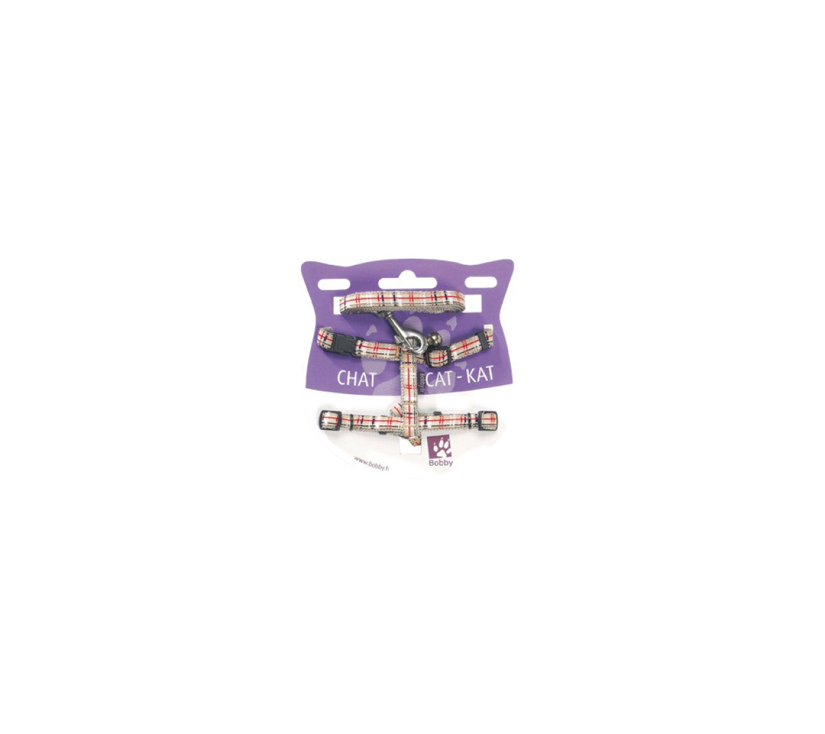 Kilt Cat Harness & Lead - Beige / XS