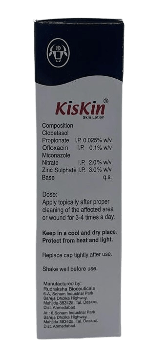 Kiskin skin lotion 100ml for byoderma, ringworm, bacterial and fungal infections - Shopivet.com