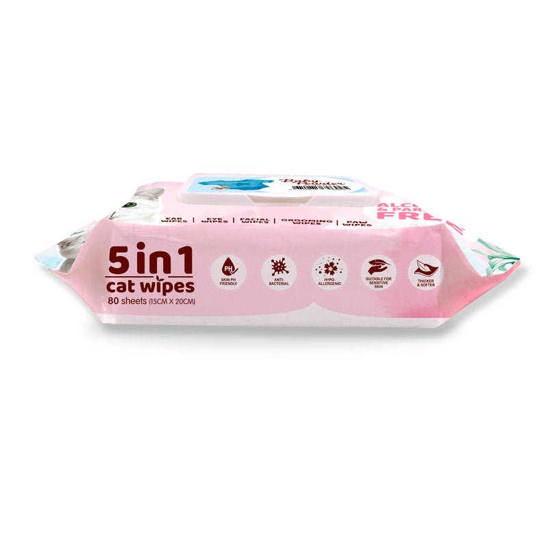 Kit Cat 5 - in - 1 Cat Wipes BABY POWDER Scented - Shopivet.com
