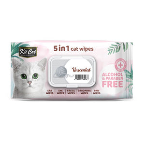 Kit Cat 5 - in - 1 Cat Wipes Unscented - Shopivet.com