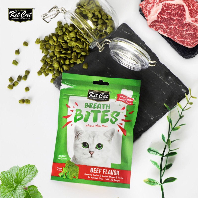 Kit Cat Breath Bites Beef Flavor 60g - Shopivet.com