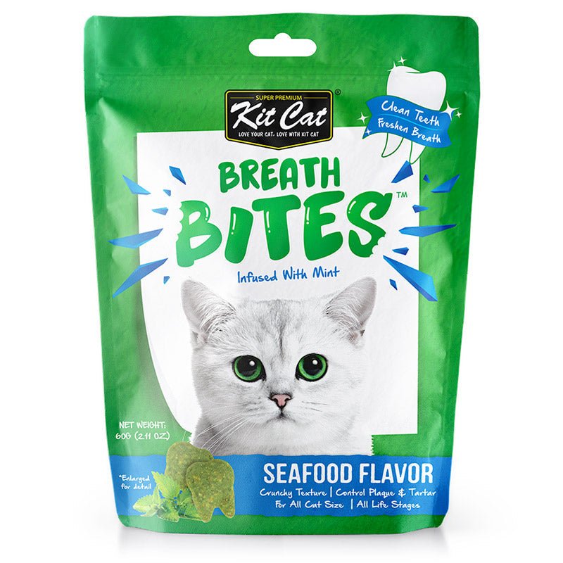 Kit Cat Breath Bites Seafoods Flavor 60g - Shopivet.com