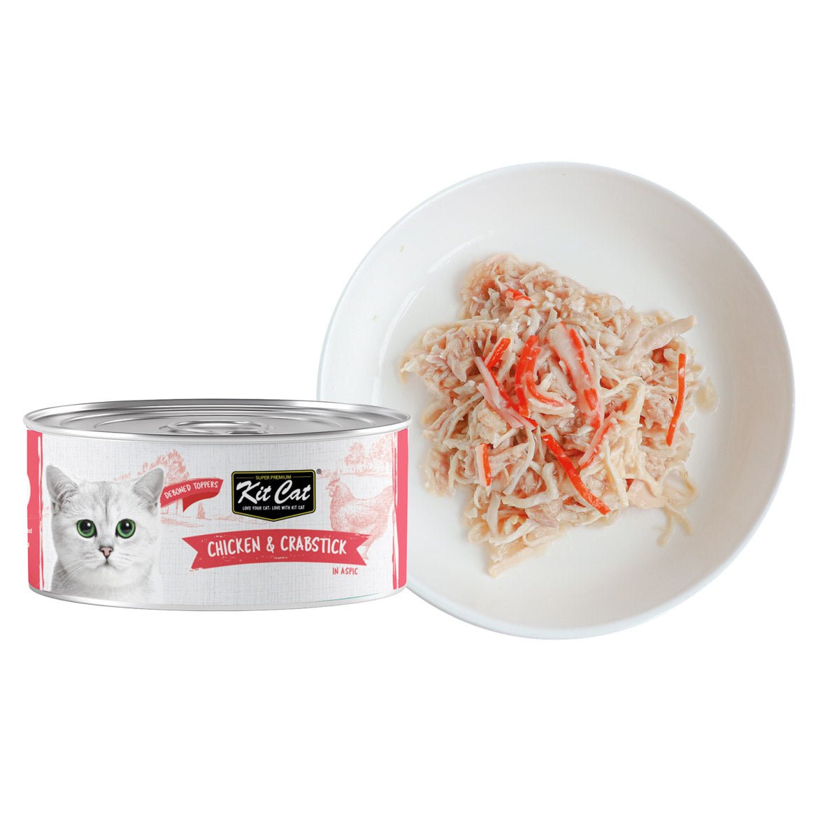 Kit Cat Chicken & Crabstick 80g (1 Box - 24pcs) - Shopivet.com