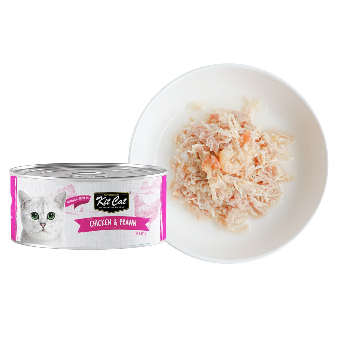 Kit Cat Chicken & Prawn 80g (1 Box - 24pcs) - Shopivet.com