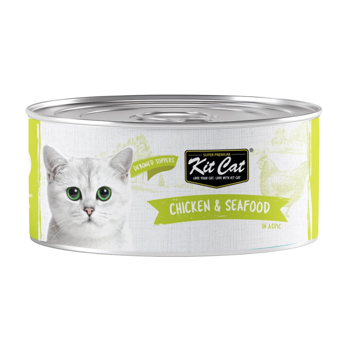 Kit Cat Chicken & Seafood 80g (1 Box - 24pcs) - Shopivet.com
