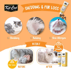 Kit Cat Daily Nutritional Supplement Gel For Cats & Kittens – Skin & Coat (120g) - Shopivet.com
