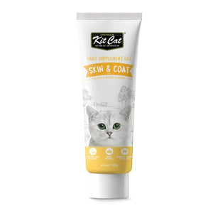 Kit Cat Daily Nutritional Supplement Gel For Cats & Kittens – Skin & Coat (120g) - Shopivet.com