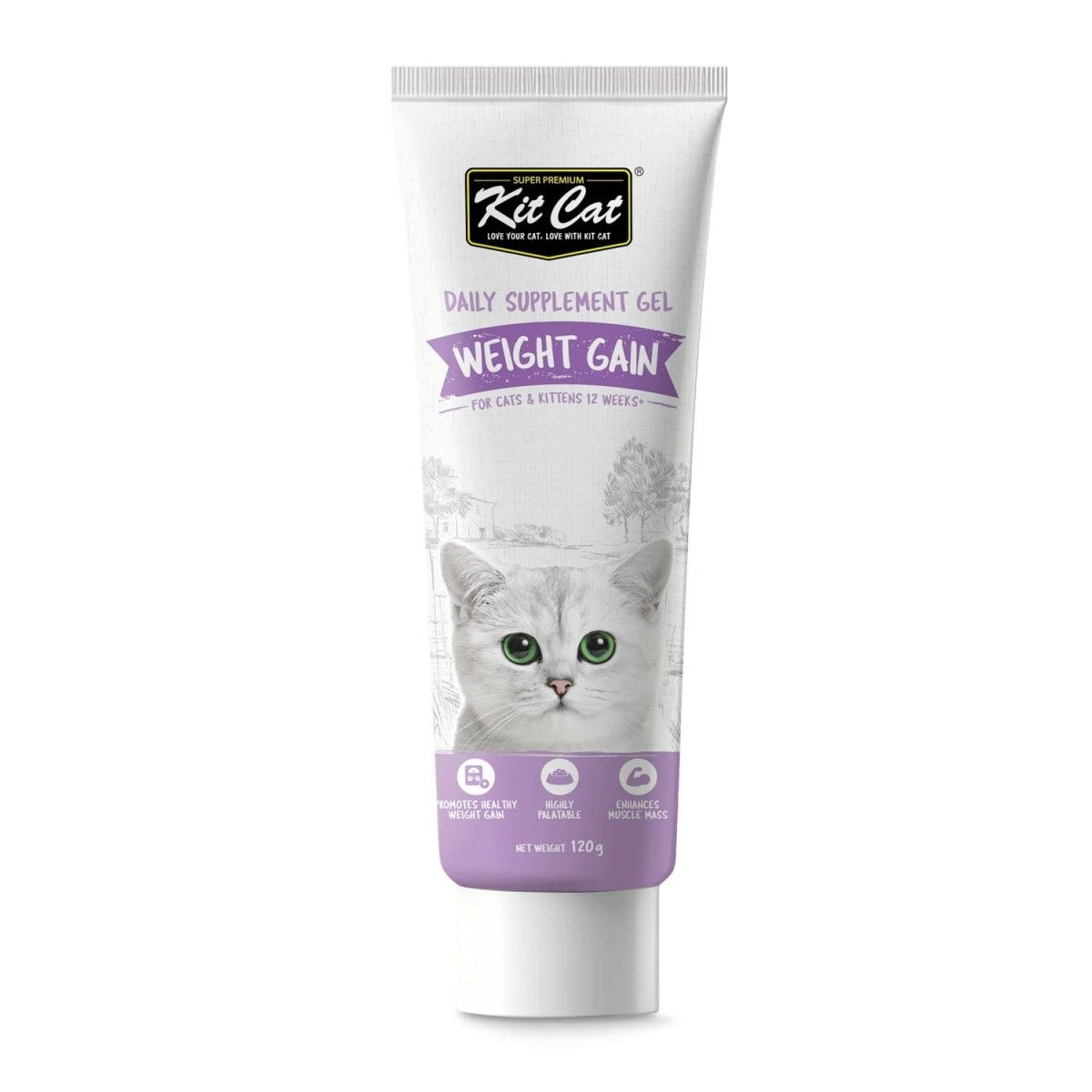 Kit Cat Daily Nutritional Supplement Gel For Cats & Kittens - Weight Gain (120g) - Shopivet.com