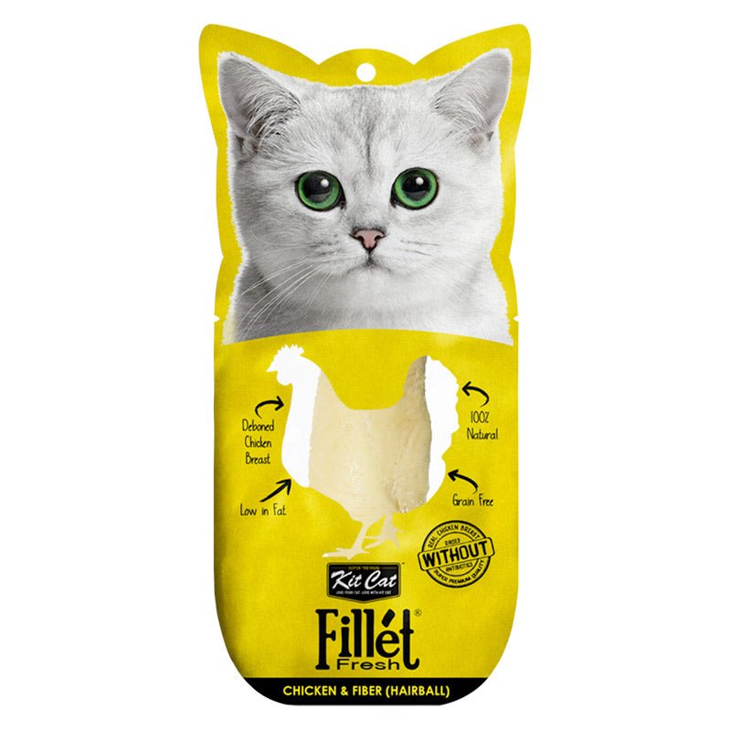 Kit Cat Fillet Fresh Chicken and Fiber (Hairball) - Shopivet.com