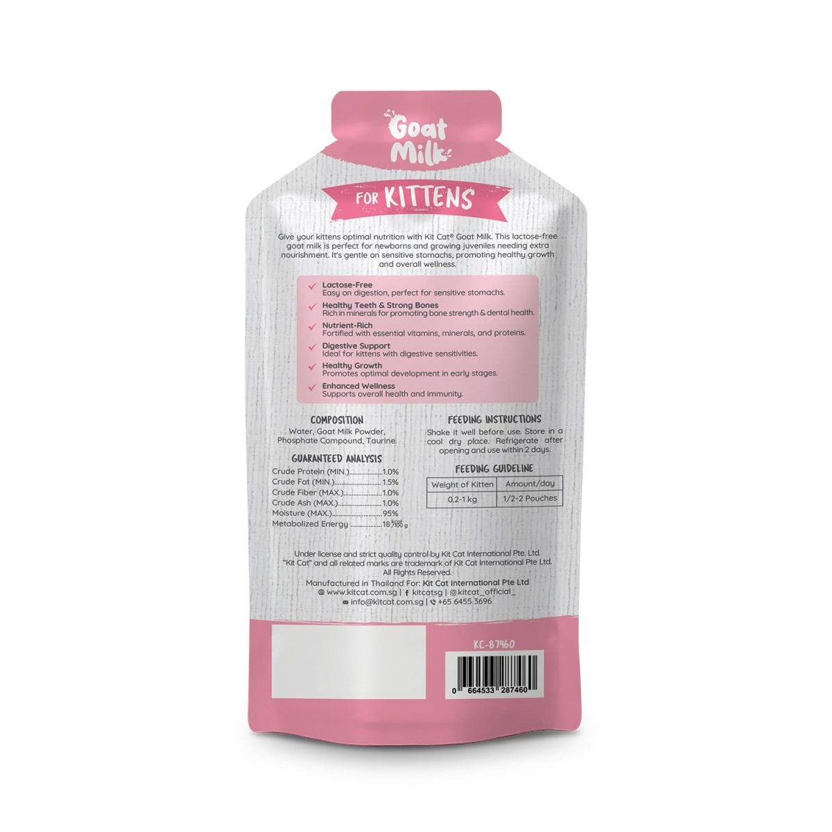 Kit Cat Goat Milk For Kittens 300ml ( 6 X 50ml ) - Shopivet.com