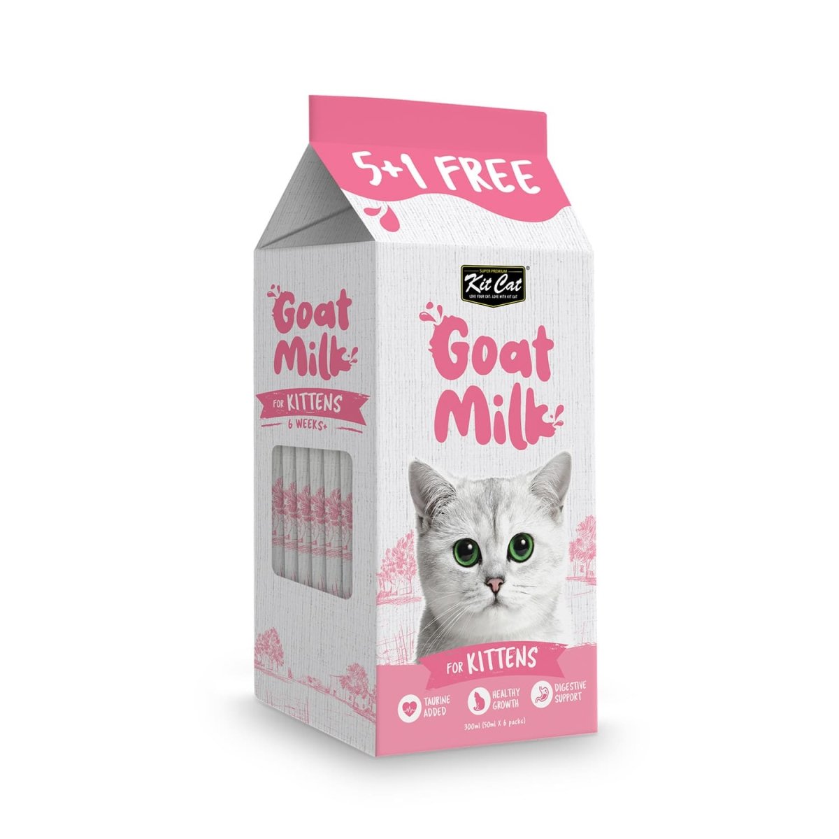 Kit Cat Goat Milk For Kittens 300ml ( 6 X 50ml ) - Shopivet.com