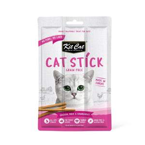 Kit Cat Grain Free Cat Stick Chicken Duck & Cranberries 15g - Shopivet.com