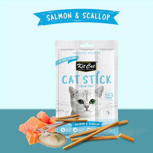 Kit Cat Grain Free Cat Stick Salmon & Scallop 15g - Shopivet.com