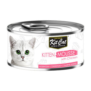 Kit Cat Kitten Mousse with Chicken 80g (1 Box - 24pcs) - Shopivet.com