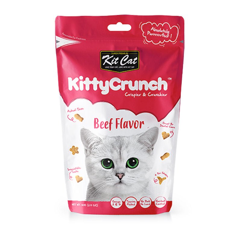 Kit Cat Kitty Crunch Beef Flavor 60g - Shopivet.com