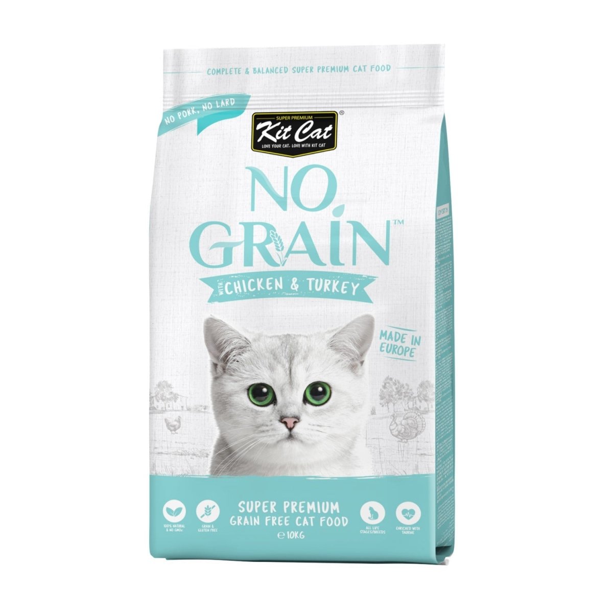 Kit Cat No Grain With Chicken And Turkey - 10Kg - Shopivet.com