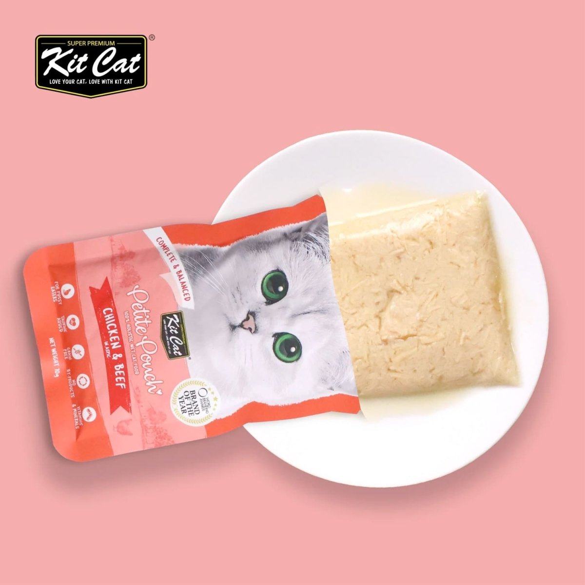 Kit Cat Petite Pouch 70g – Chicken & Beef (1 Box - 24pcs) - Shopivet.com