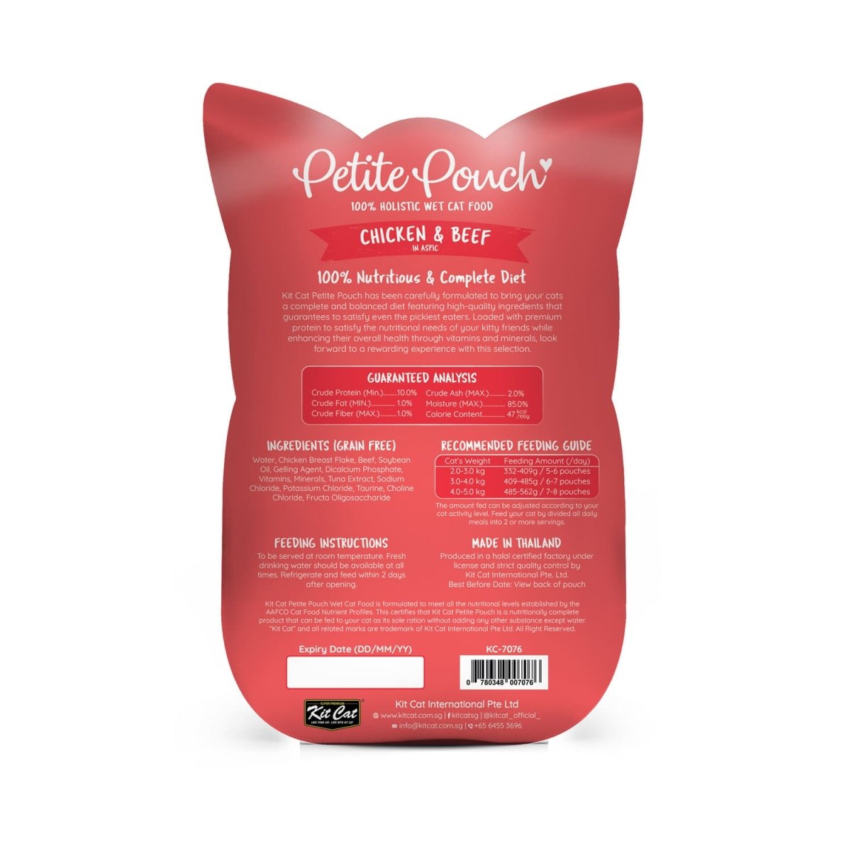 Kit Cat Petite Pouch 70g – Chicken & Beef (1 Box - 24pcs) - Shopivet.com