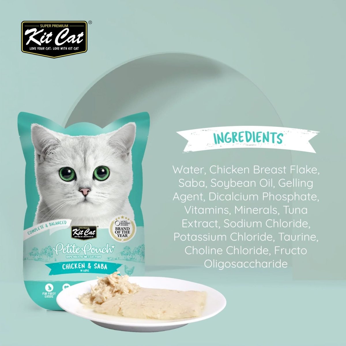 Kit Cat Petite Pouch 70g – Chicken & Saba (1 Box - 24pcs) - Shopivet.com