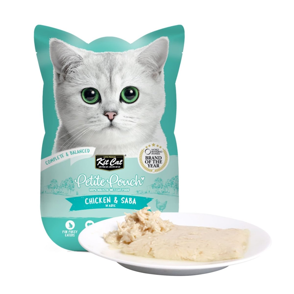 Kit Cat Petite Pouch 70g – Chicken & Saba (1 Box - 24pcs) - Shopivet.com