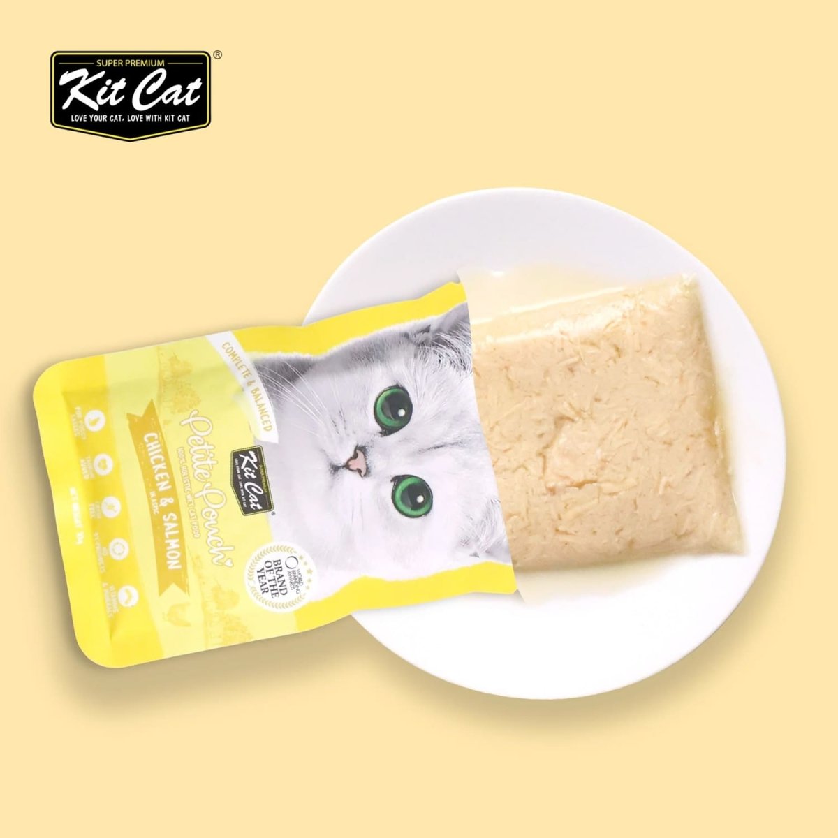 Kit Cat Petite Pouch 70g – Chicken & Salmon (1 Box - 24pcs) - Shopivet.com