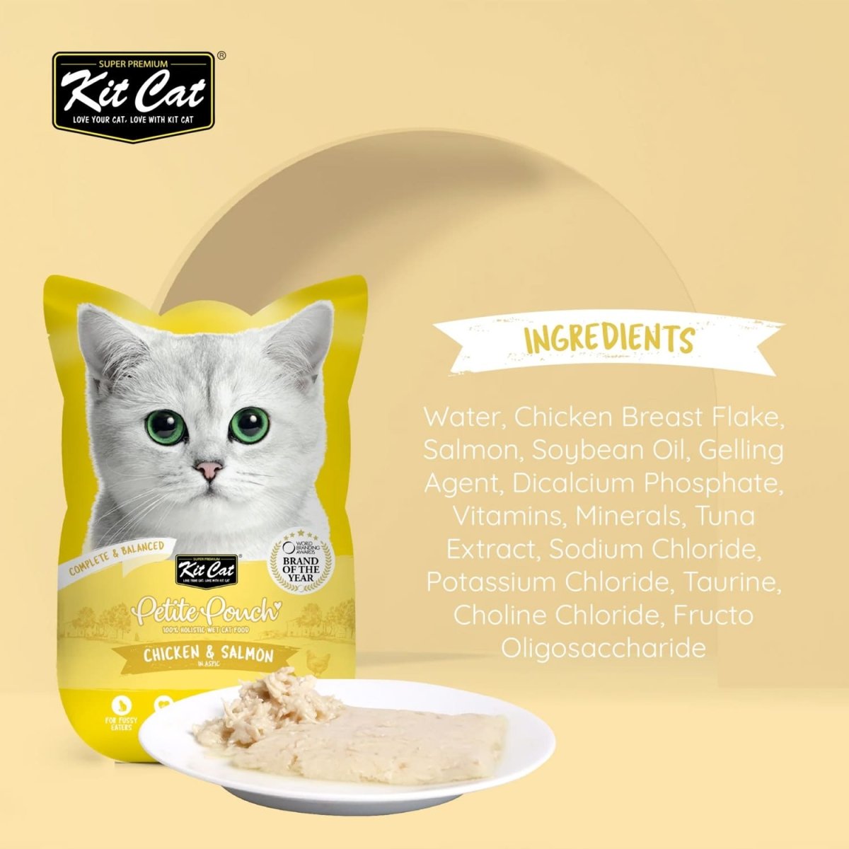 Kit Cat Petite Pouch 70g – Chicken & Salmon (1 Box - 24pcs) - Shopivet.com