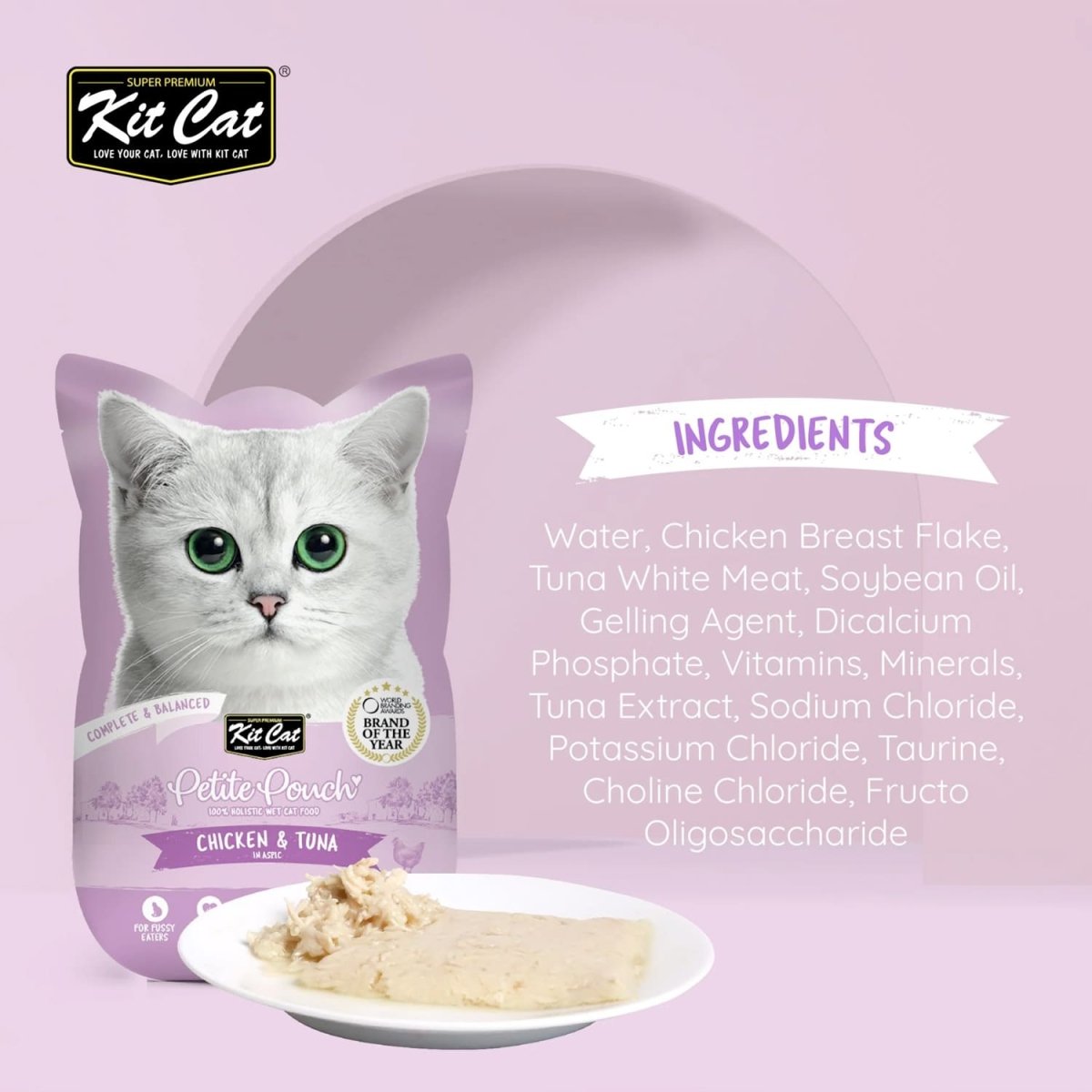 Kit Cat Petite Pouch 70g – Chicken & Tuna (1 Box - 24pcs) - Shopivet.com