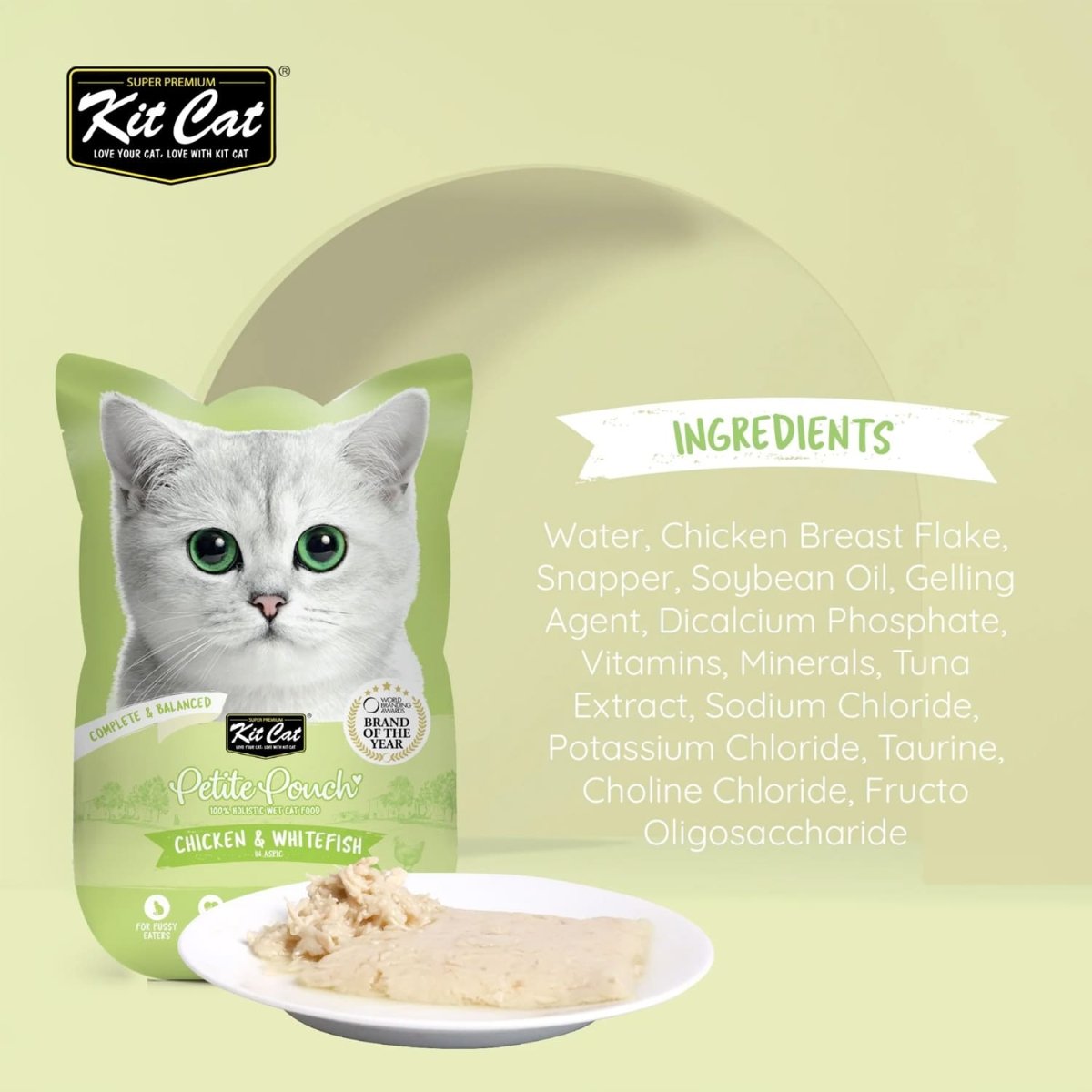 Kit Cat Petite Pouch 70g – Chicken & Whitefish (1 Box - 24pcs) - Shopivet.com