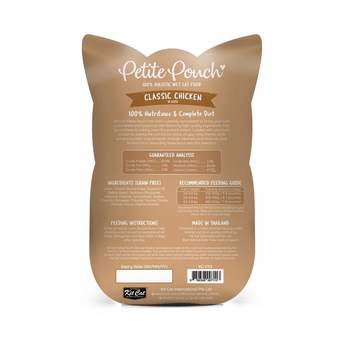 Kit Cat Petite Pouch 70g – Classic Chicken (1 Box - 24pcs) - Shopivet.com