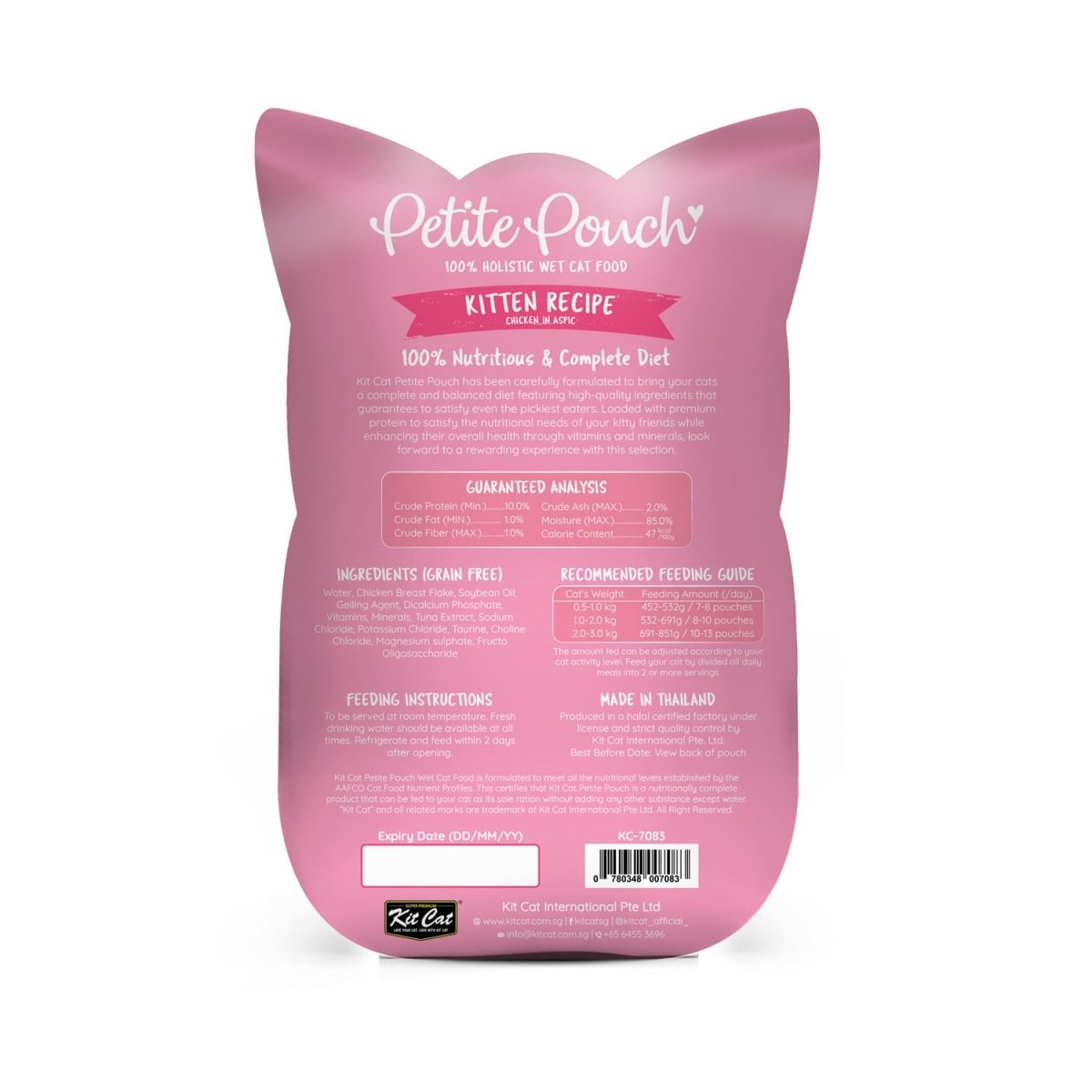 Kit Cat Petite Pouch 70g – Kitten Chicken (1 Box - 24pcs) - Shopivet.com