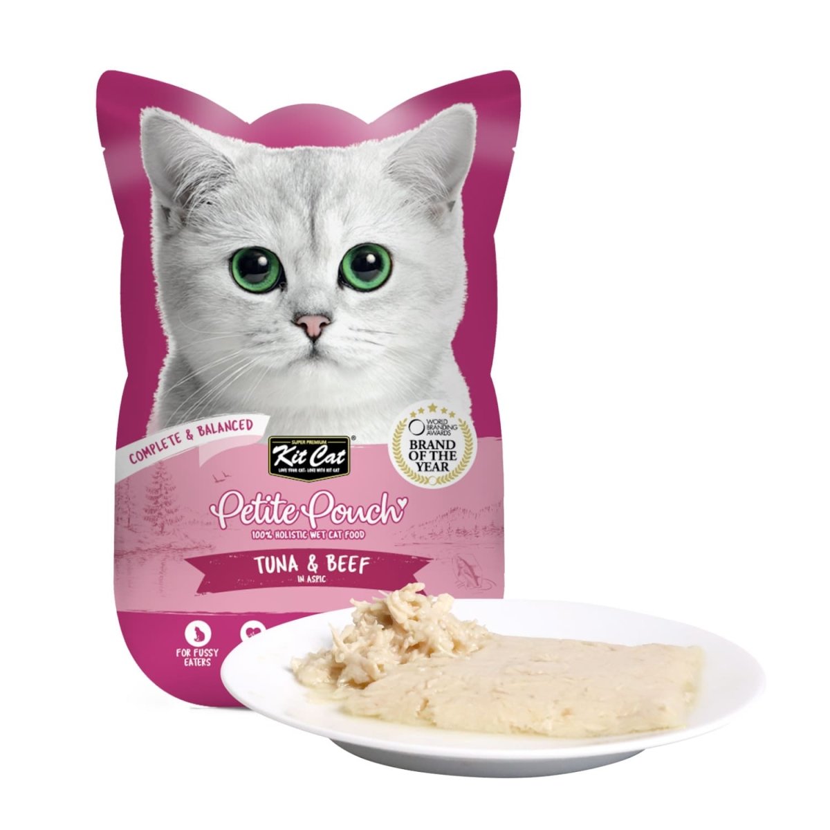 Kit Cat Petite Pouch 70g – Tuna & Beef (1 Box - 24pcs) - Shopivet.com