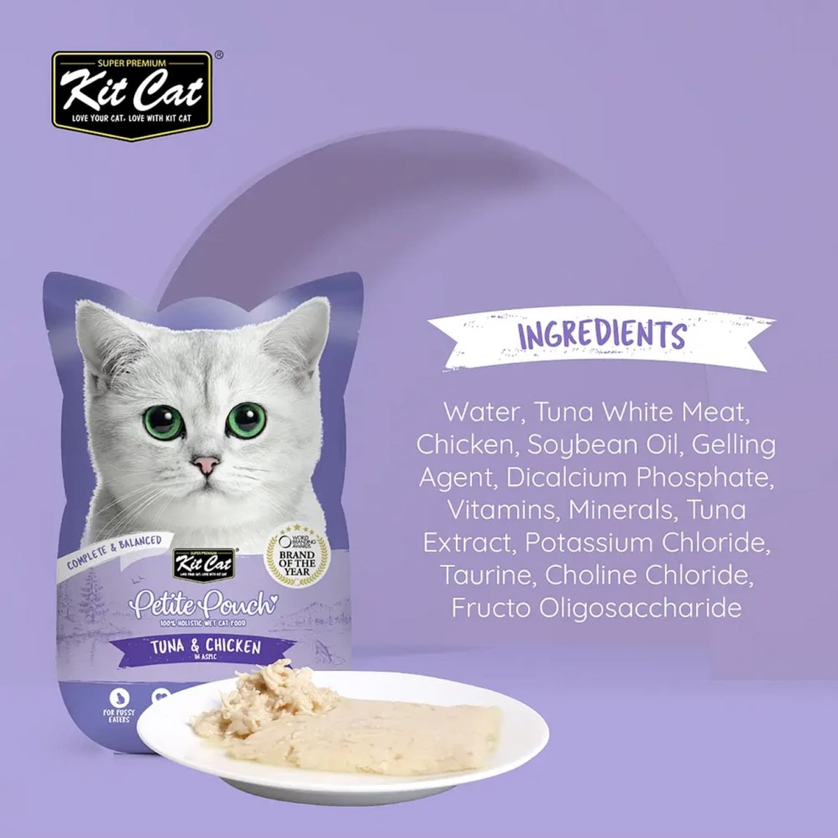 Kit Cat Petite Pouch 70g – Tuna & Chicken (1 Box - 24pcs) - Shopivet.com