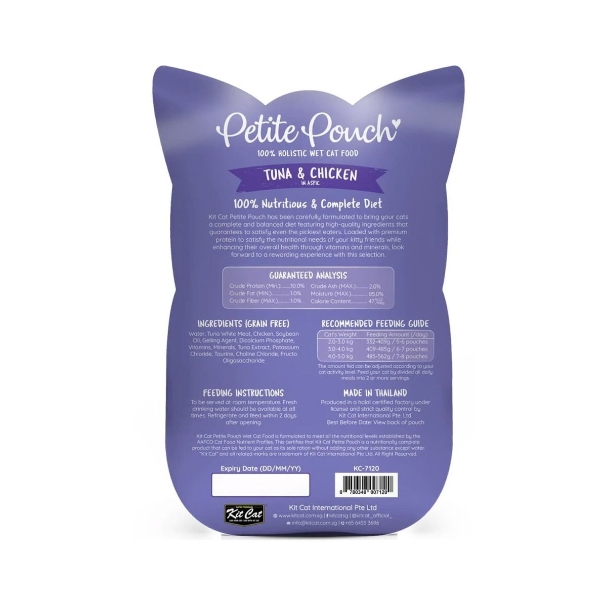 Kit Cat Petite Pouch 70g – Tuna & Chicken (1 Box - 24pcs) - Shopivet.com