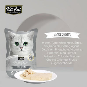Kit Cat Petite Pouch 70g – Tuna & Saba (1 Box - 24pcs) - Shopivet.com