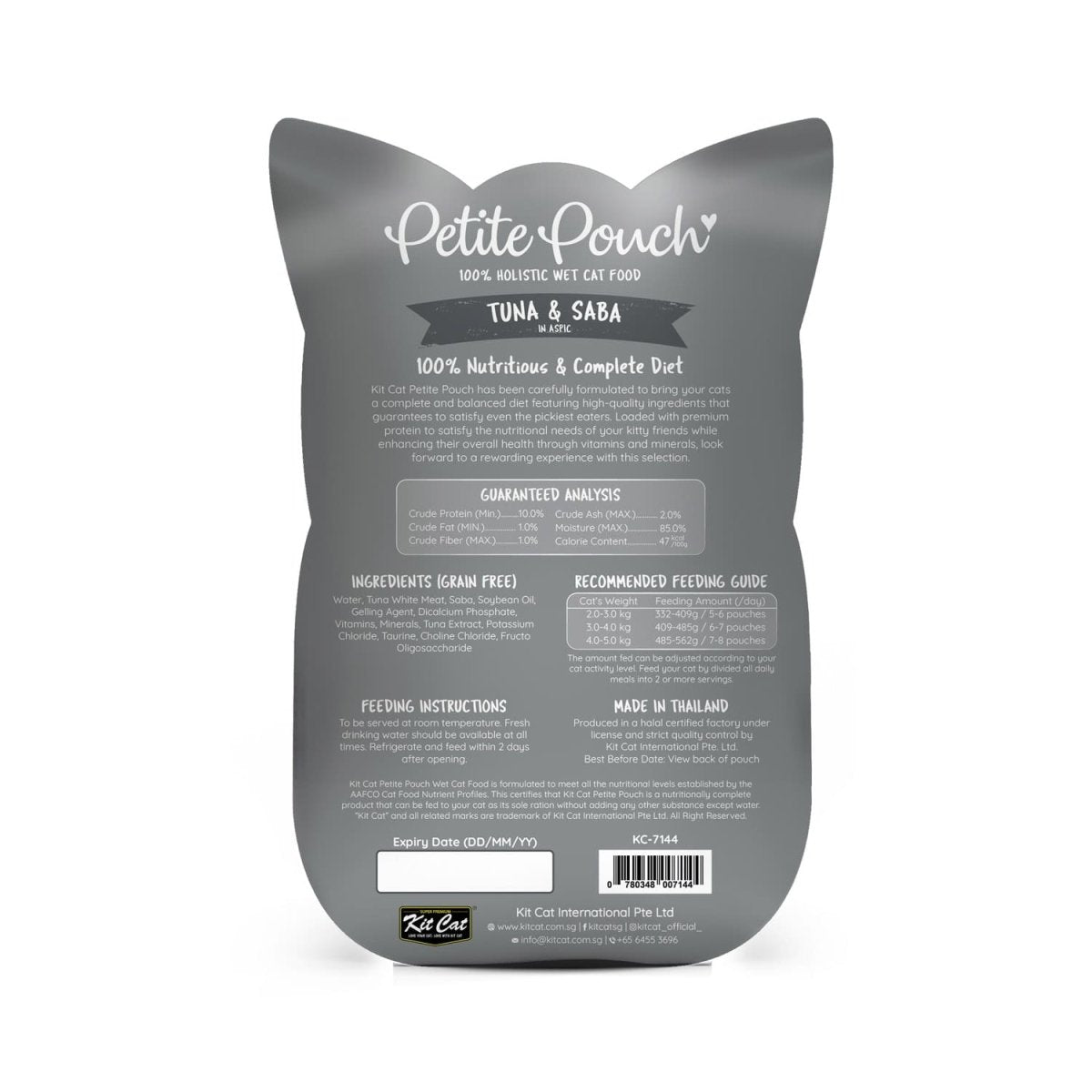 Kit Cat Petite Pouch 70g – Tuna & Saba (1 Box - 24pcs) - Shopivet.com