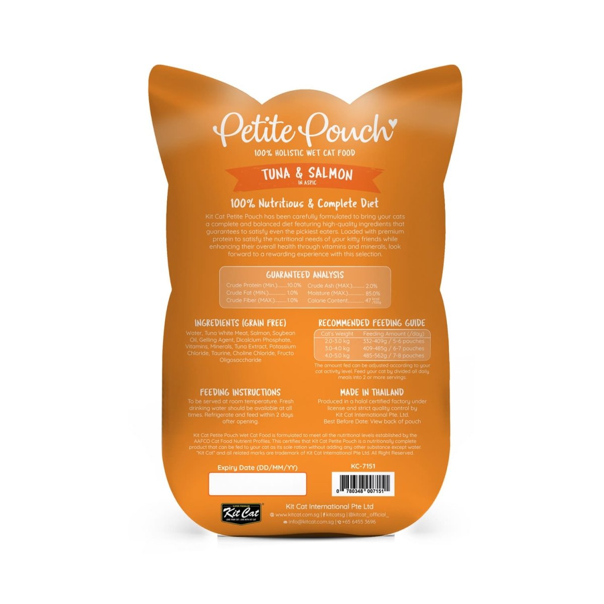 Kit Cat Petite Pouch 70g – Tuna & Salmon (1 Box - 24pcs) - Shopivet.com