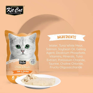 Kit Cat Petite Pouch 70g – Tuna & Salmon (1 Box - 24pcs) - Shopivet.com
