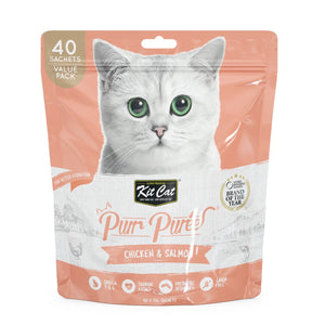 Kit Cat Purr Puree Chicken & Salmon (40 Sachets Value Pack) - Shopivet.com