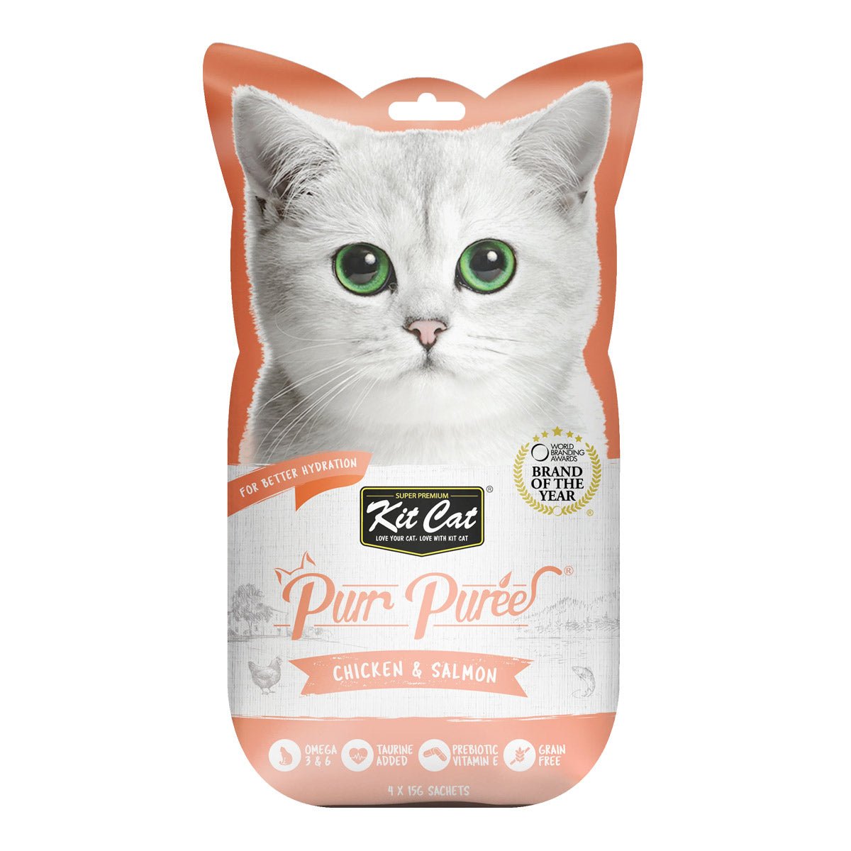 Kit Cat Purr Puree Chicken & Salmon - Shopivet.com