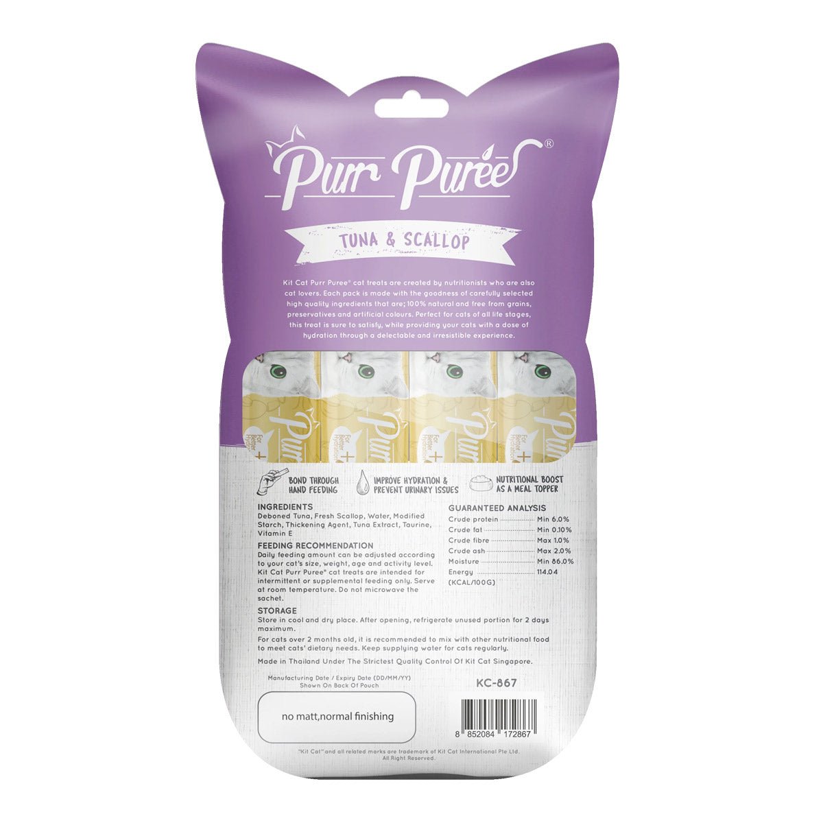 Kit Cat Purr Puree Tuna & Scallop - Shopivet.com